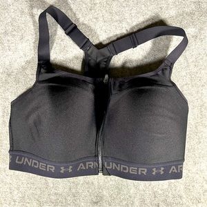 Under Armour sports bra, size 36DD, zippered front, compression,